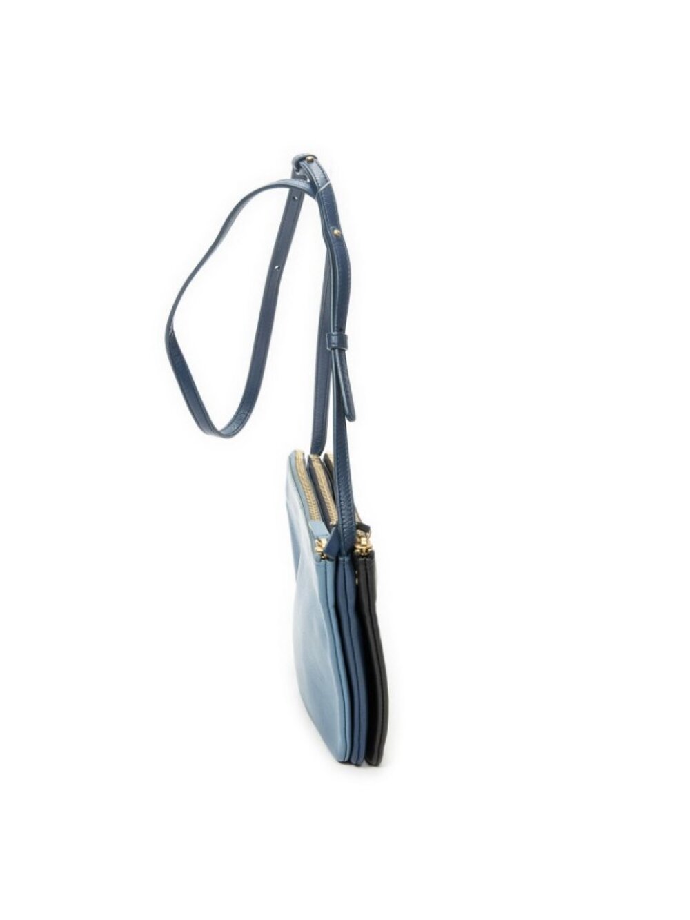 Celine Small Trio Crossbody Blue Black Calfskin Leather - Picture 4 of 11